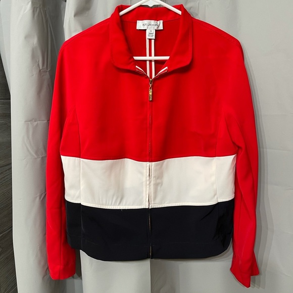 St. John red/black ivory jacket size S - Picture 14 of 15